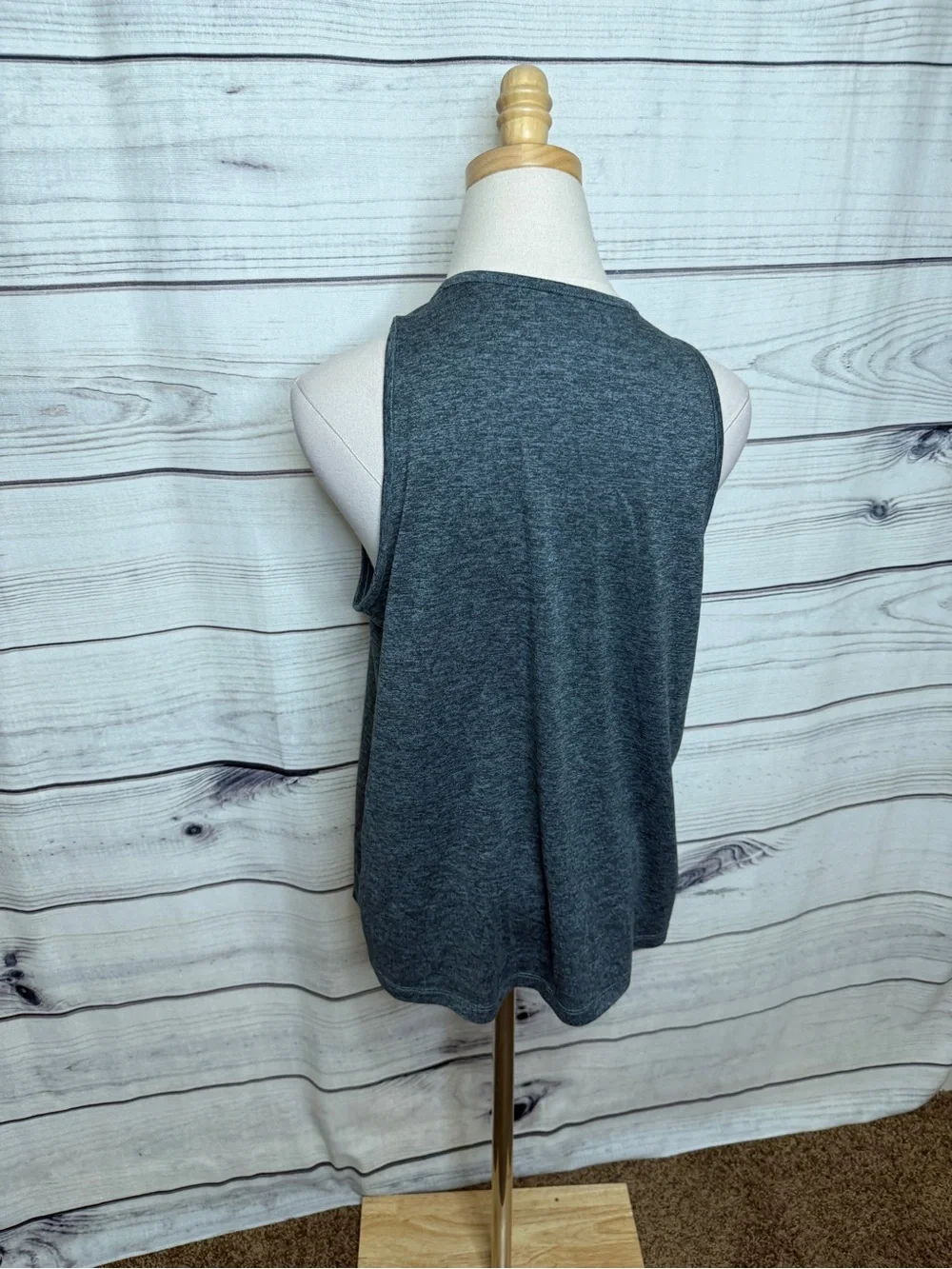 Nike Women's Dark Heather Gray Athletic Tank Top